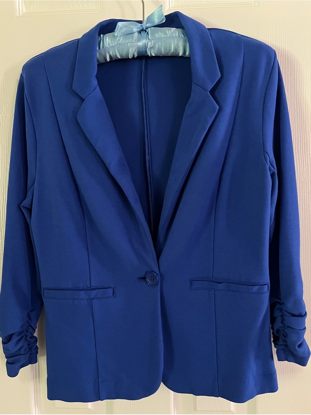 Women’s Royal Blue Single-Button Blazer Jacket